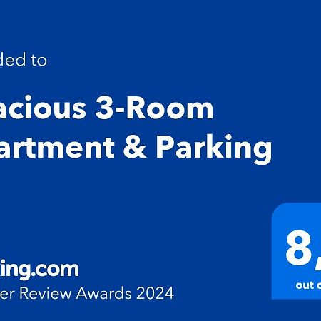 Spacious 3-Room Apartment & Parking Riga Luaran gambar