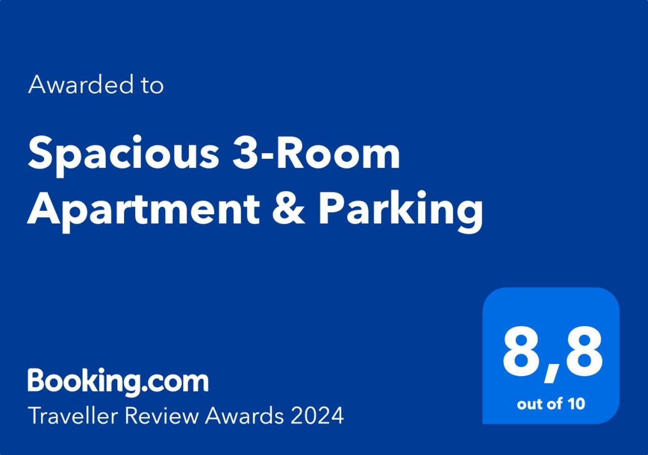 Spacious 3-Room Apartment & Parking Riga Luaran gambar